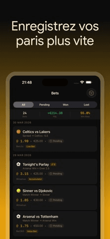 BetLog — Bet Tracker & Stats — capture d'écran 5