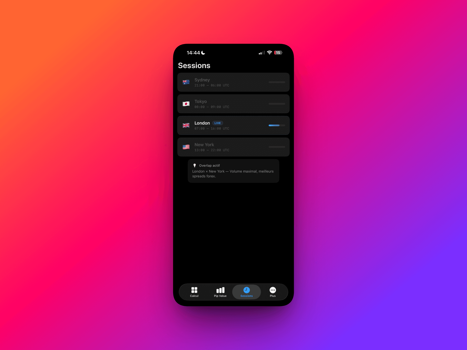 TradeCalc screenshot