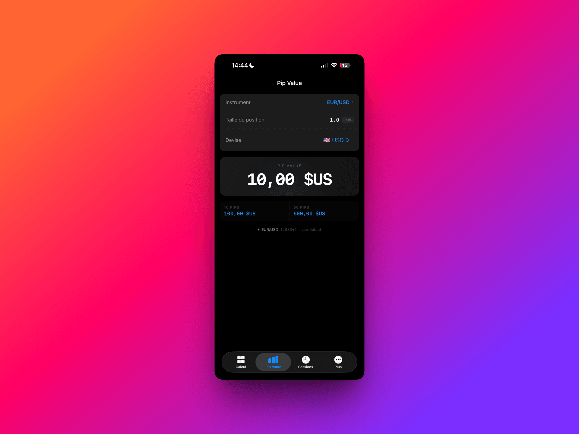 TradeCalc screenshot