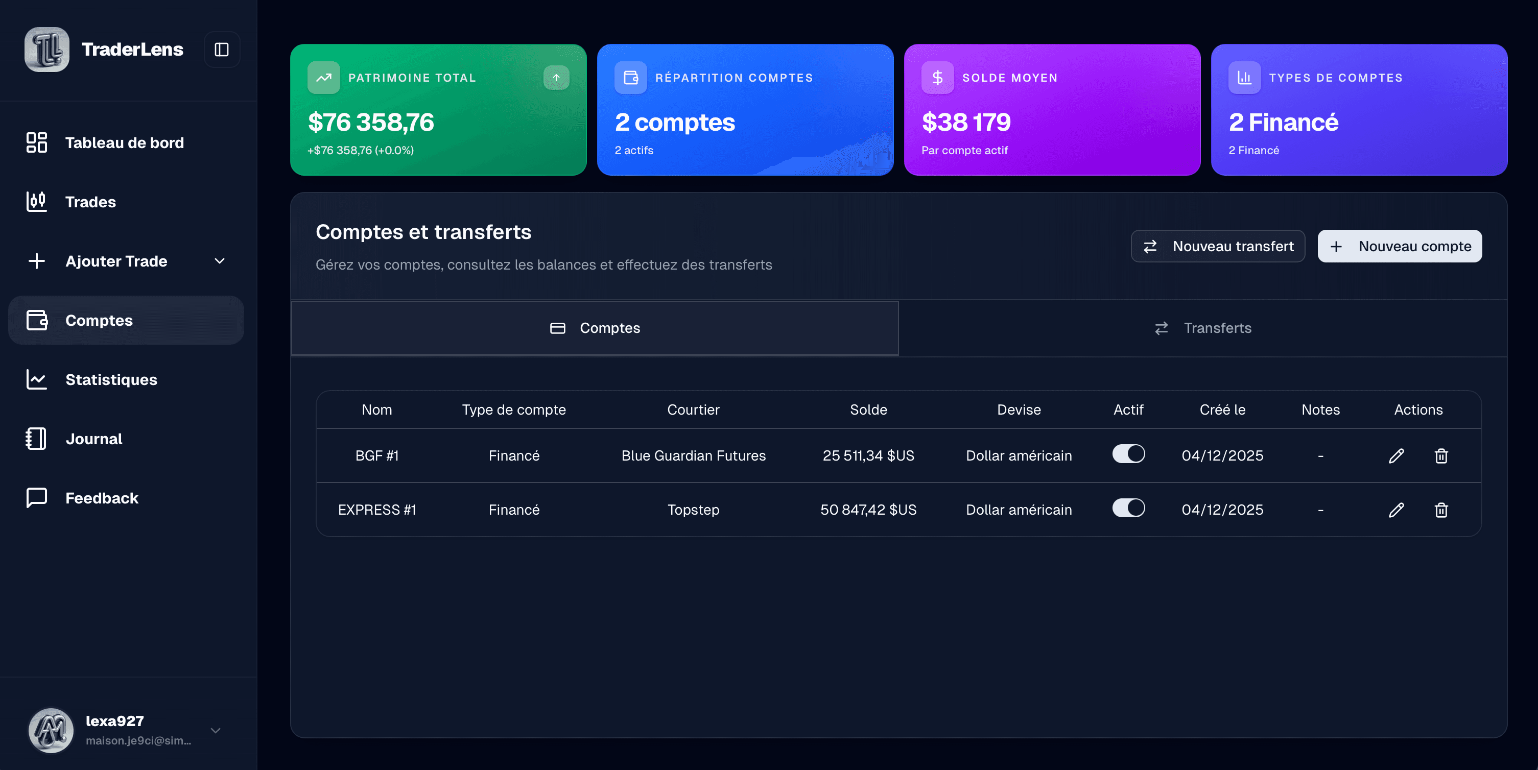 TraderLens screenshot